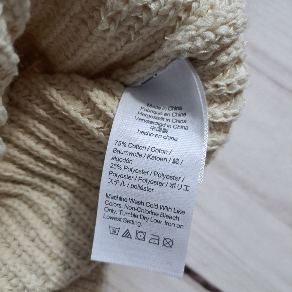 J. Crew Cream Ribbed Knit Button-Front Cardigan - Picture 6 of 7